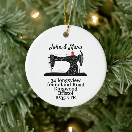 Nähmaschinenhandwerk Keramik Ornament (Baum)