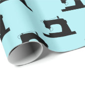 Nähmaschinenhandwerk schwarz geschenkpapier (Rolleneckpunkt)