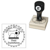 Nähmaschinenheftung handgefertigt mit Liebe Gummistempel (Stempel)