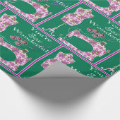 Nähmaschinenkleid Form Mütter Tag Geburtstag Geschenkpapier (Ecke)