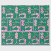 Nähmaschinenkleid Form Mütter Tag Geburtstag Geschenkpapier (Flach)