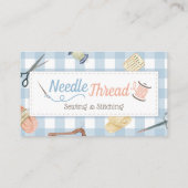 Nähmaschinennadel und Thread-Visitenkarte Visitenkarte (Rückseite)