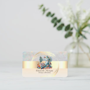 Nähmaschinenwechsel Opal Holographic Visitenkarte