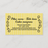 Nähmaske für Mädchen Visitenkarte (Rückseite)