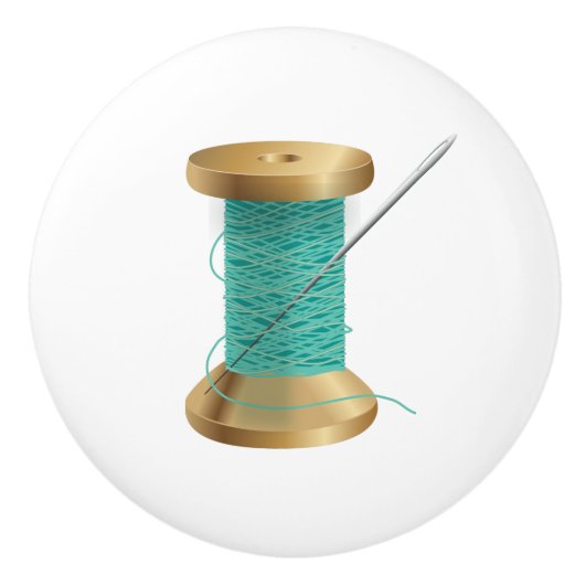 Nähmaterial für Nadel und Thread Keramikknauf (Vorderseite)