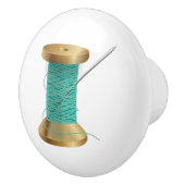 Nähmaterial für Nadel und Thread Keramikknauf (Rechts)
