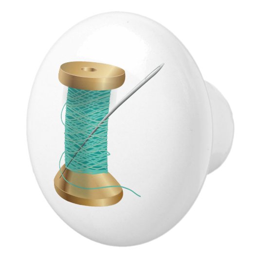 Nähmaterial für Nadel und Thread Keramikknauf (Rechts)