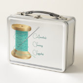 Nähmaterial für Nadel und Thread Metall Brotdose (Vorderseite)
