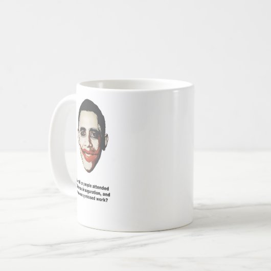 Nahmen Millionen Menschen Obamas an Einweihung Kaffeetasse (Vorderseite Links)