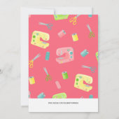 Nähmuster Einladung (Rückseite)