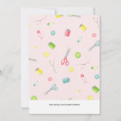 Nähmuster Einladung (Rückseite)