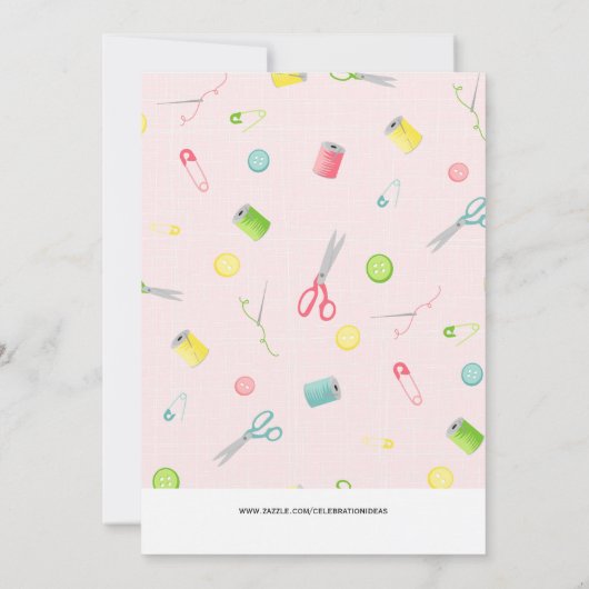 Nähmuster Einladung (Rückseite)