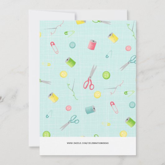 Nähmuster Einladung (Rückseite)