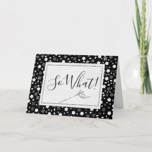 Nähnadel 80. Geburtstag Karte