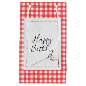 Nähnadel Birthday Gingham Kleine Geschenktüte (Vorderseite)