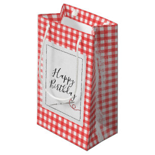 Nähnadel Birthday Gingham Kleine Geschenktüte