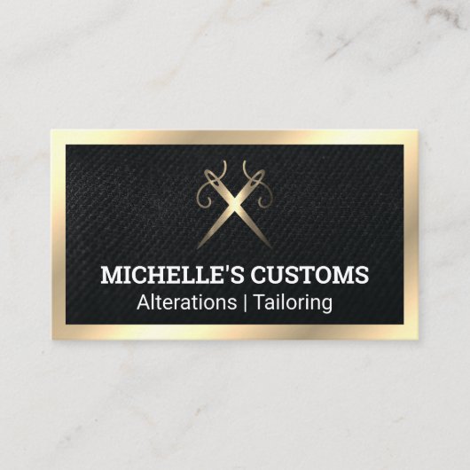 Nähnadel-Logo Visitenkarte (Vorderseite)