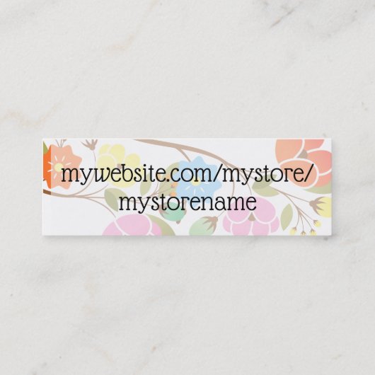 Nähnadel mit Gewinde-Liebe Mini Visitenkarte (Rückseite)