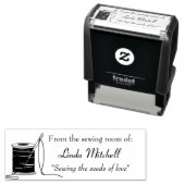 Nähnadel und Thread Personalisiert Permastempel (Beispiel)