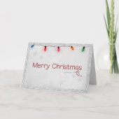 Nähnadel und Weihnachtsstifte Feiertagskarte (Vorderseite)