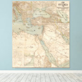 Nahost-Arabische Karte Leinwanddruck (Insitu (Holzboden))