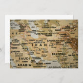 Nahost-Karte Einladung (Vorne/Hinten)