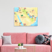 Nahost-Karte Leinwanddruck (Insitu (Wohnzimmer))