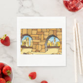 Nahost-Wüstenstadt durch antike Arche Serviette (Beispiel)