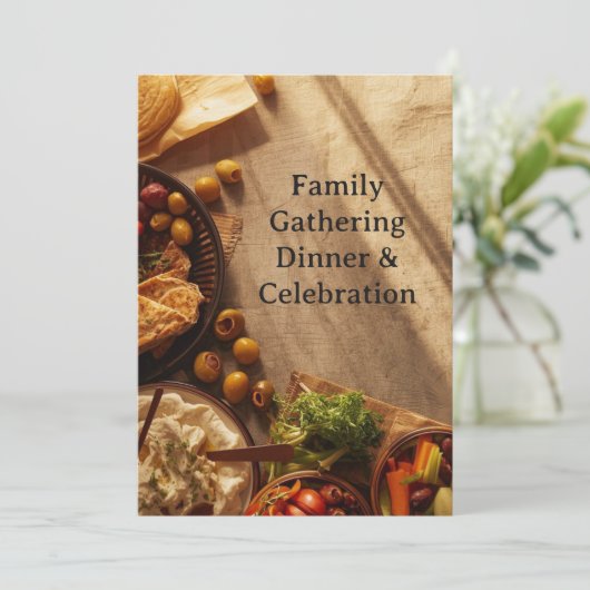 NAHÖSTLICHE Dinner-Einladung Postkarte (Stehend Vorderseite)