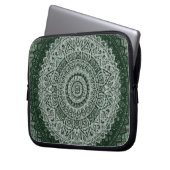 Nahöstliche grüne Hippiemuster-Laptophülse Laptopschutzhülle (Vorderseite Links)