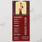 Nahöstliches Restaurantabendessenmenü Menükarte (Vorderseite)