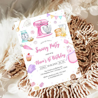 Nähparty-Geburtstags-Einladung Einladung