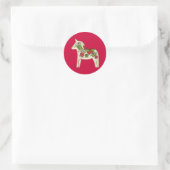 Nähpferd Runder Aufkleber (Tasche)