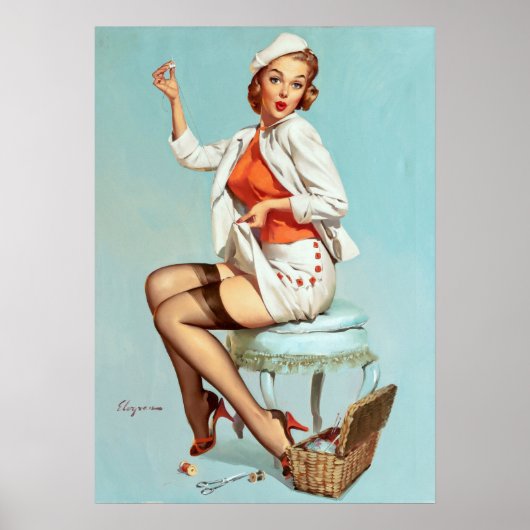 Nähpin Up Poster (Vorne)