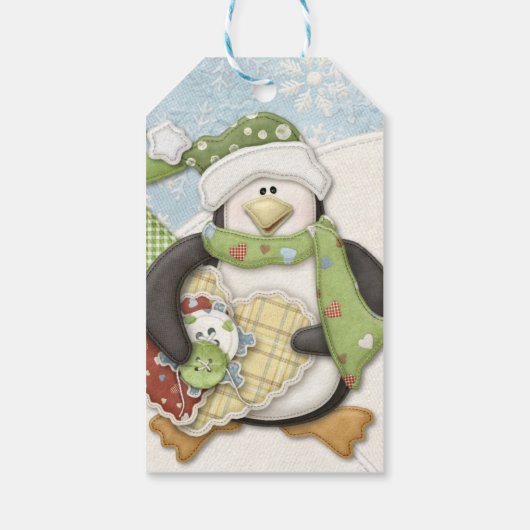 Nähpinguin Geschenkanhänger (Rückseite)