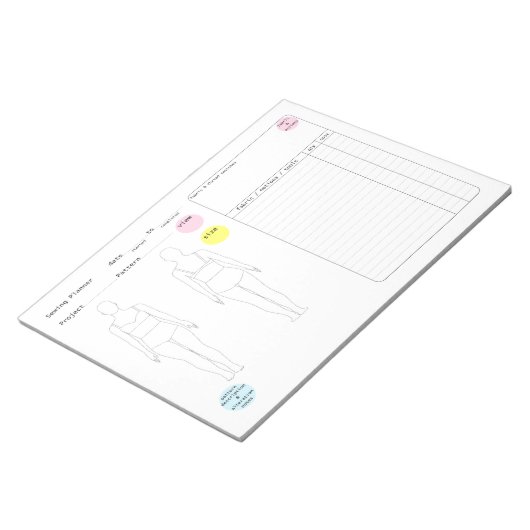 Nähplaner Notepad Notizblock (angewinkelt)