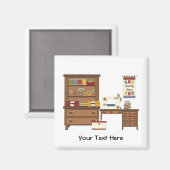 Nähraum 1 (Personalisiert) Magnet (Vorderseite/Rückseite)