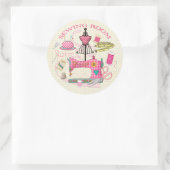 Nähraum-Aufkleber Runder Aufkleber (Tasche)