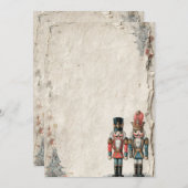 Nährstoffakzent unten Verlassen | Niedliches Weihn Einladung (Vorne/Hinten)