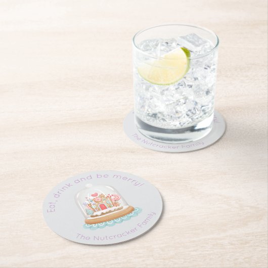 Nährstoffballett Land der Süßigkeiten Runder Pappuntersetzer (Vor Ort)