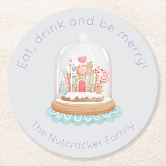 Nährstoffballett Land der Süßigkeiten Runder Pappuntersetzer (Vorderseite)