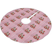 Nährstoffe auf Streifen Polyester Weihnachtsbaumdecke (Schrägansicht)