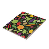 Nahrung auf einem schwarzen Hintergrund Fliese (Seite)