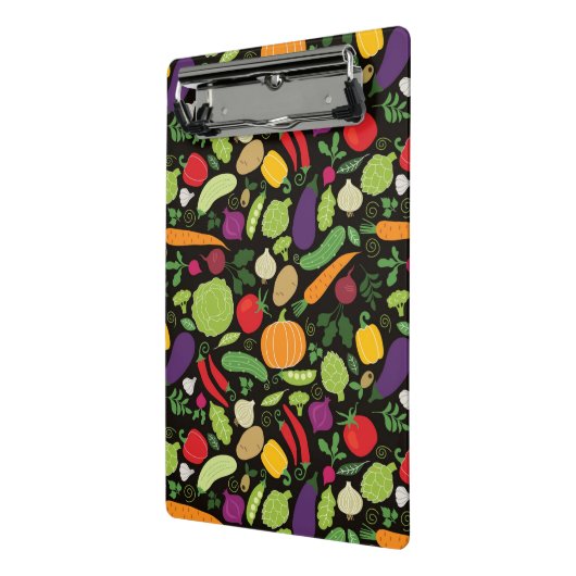 Nahrung auf einem schwarzen Hintergrund Mini Klemmbrett (Gewinkelt2)