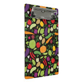 Nahrung auf einem schwarzen Hintergrund Mini Klemmbrett (Schrägansicht)