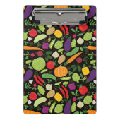 Nahrung auf einem schwarzen Hintergrund Mini Klemmbrett (Vorderseite)