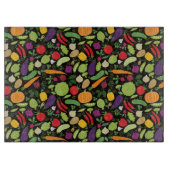 Nahrung auf einem schwarzen Hintergrund Schneidebrett (Vorderseite)