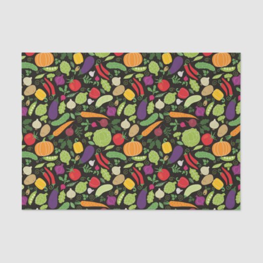 Nahrung auf einem schwarzen Hintergrund Seidenpapier (Vorderseite)