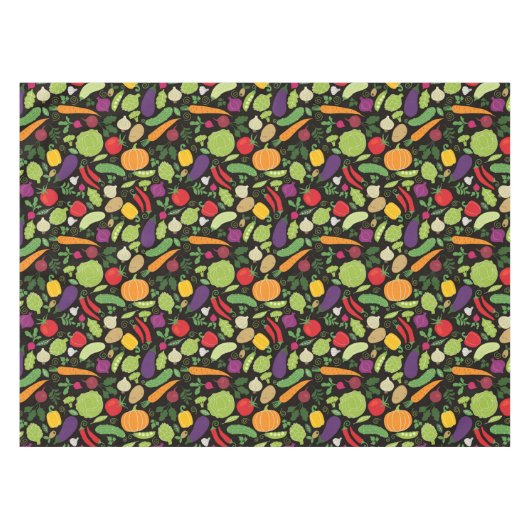 Nahrung auf einem schwarzen Hintergrund Tischdecke (Vorderseite (Horizontal))