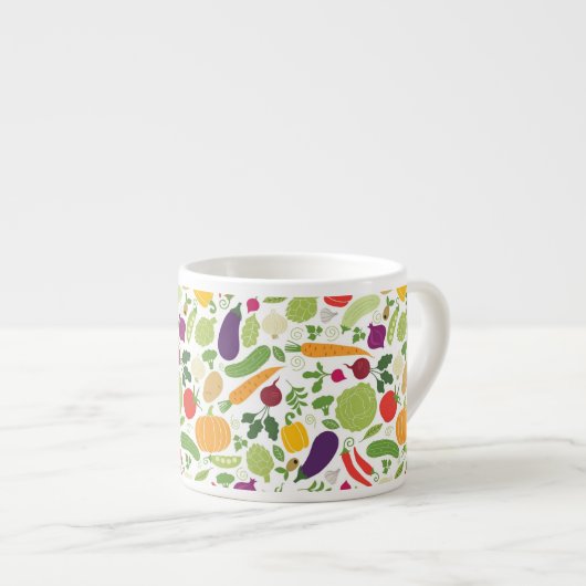 Nahrung auf einem weißen Hintergrund Espressotasse (Vorderseite Rechts)